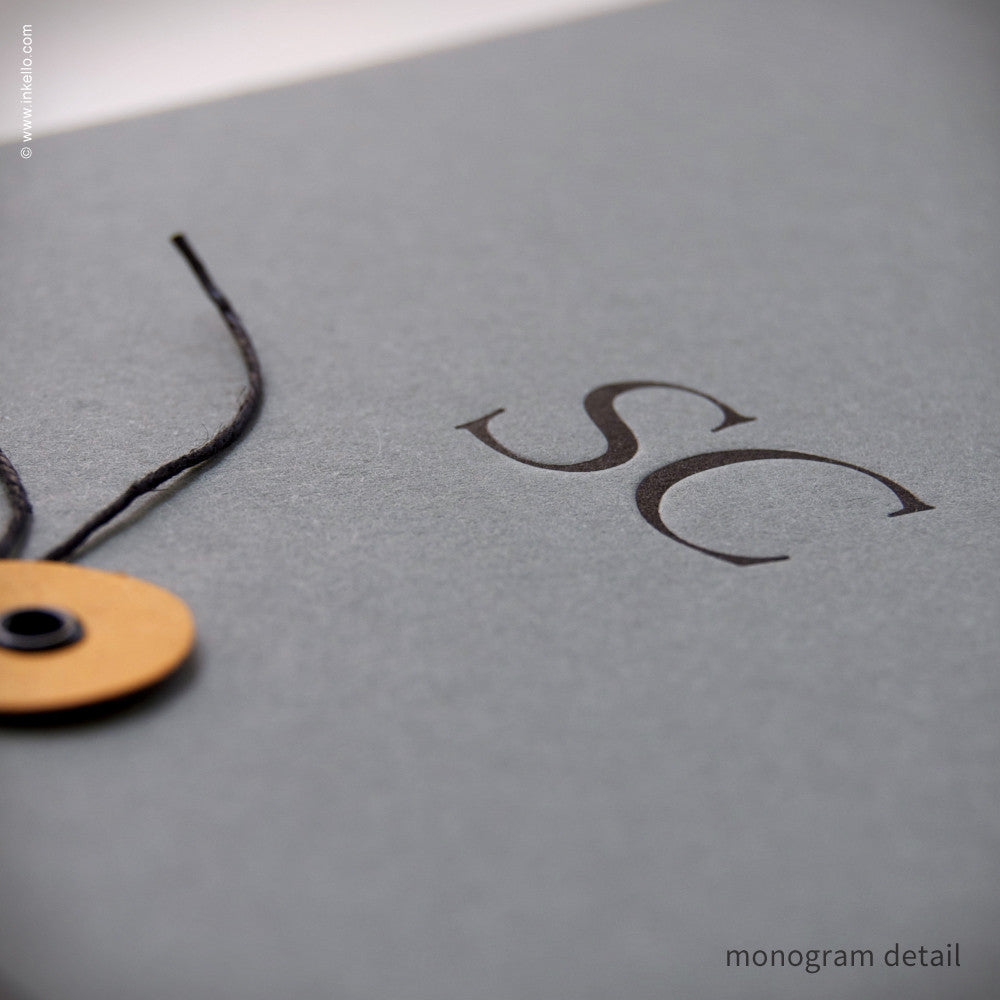 Slate Grey Monogram Notebook (