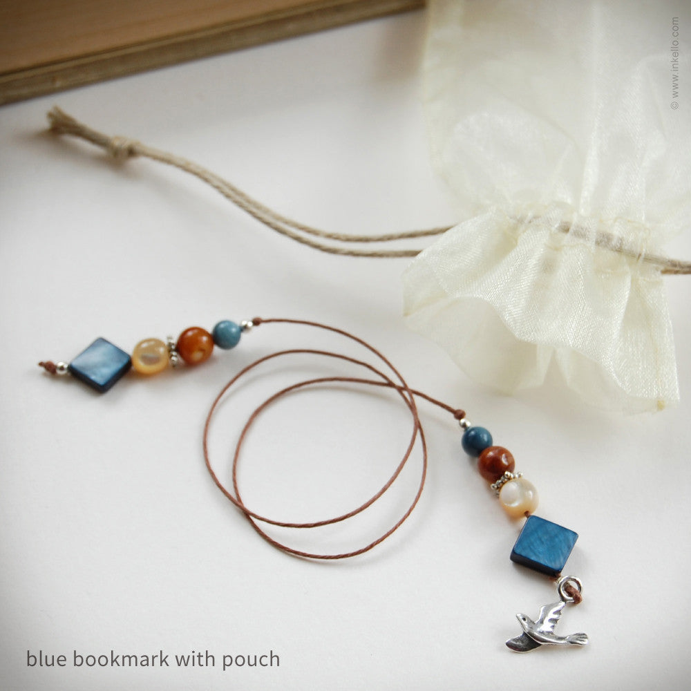 Bird Personalized Bookplates + Beaded Bookmark (