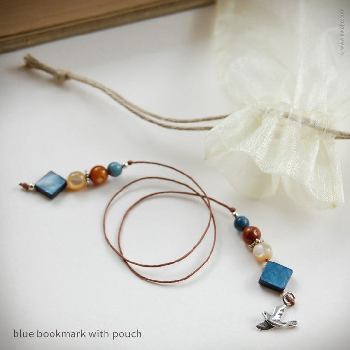 Bird Personalized Bookplates + Beaded Bookmark (