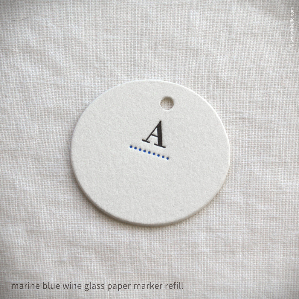 Monogrammed Dotted Wine Glass Marker Refills (