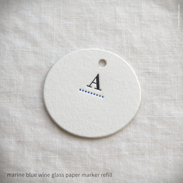 Monogrammed Dotted Wine Glass Marker Refills (