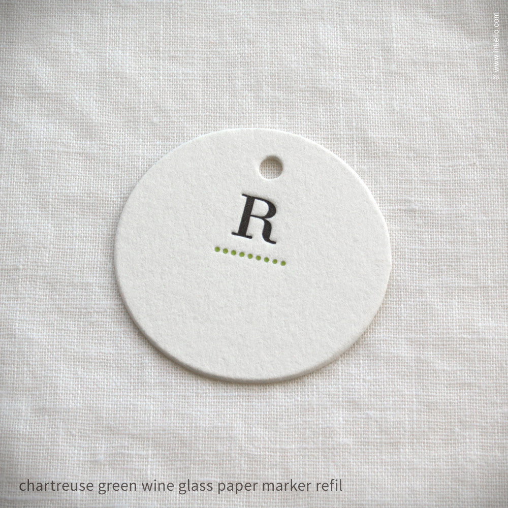 Monogrammed Dotted Wine Glass Marker Refills (