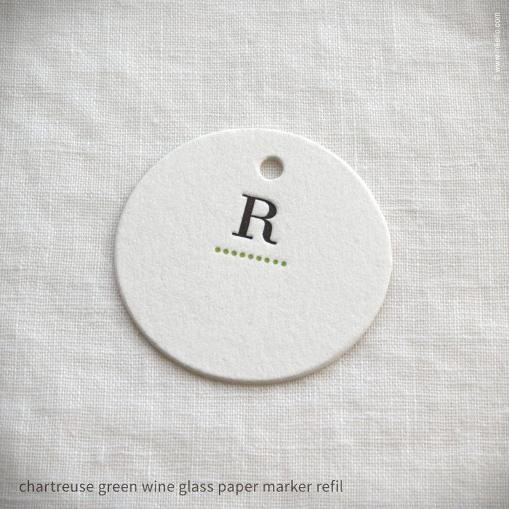 Monogrammed Dotted Wine Glass Marker Refills (