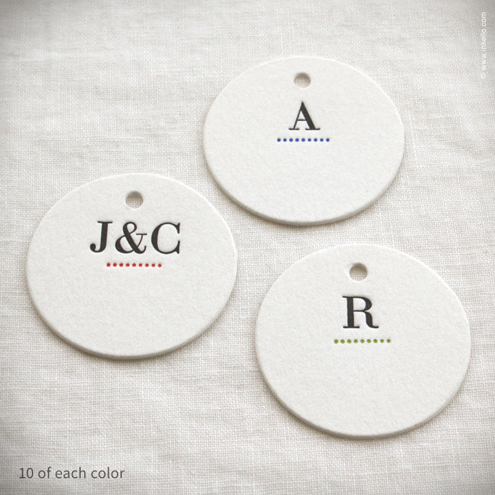 Monogrammed Dotted Wine Glass Marker Refills (