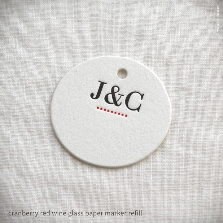 Monogrammed Dotted Wine Glass Marker Refills (