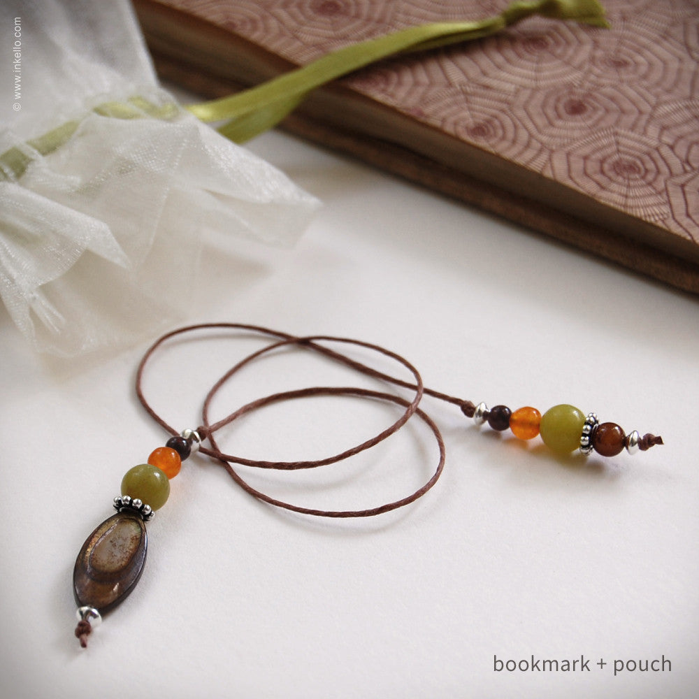 Owl Personalized Bookplates + Beaded Bookmark (