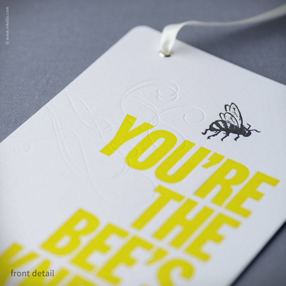 Bee's Knees Hangable Greeting Card (#332) Greeting Card - Inkello Letterpress