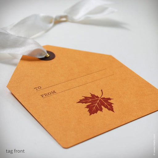 Maple Leaf Gift Tag (#339) Gift Tag - Inkello Letterpress