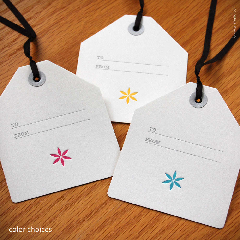 Little Flower Gift Tag (#341) Gift Tag - Inkello Letterpress