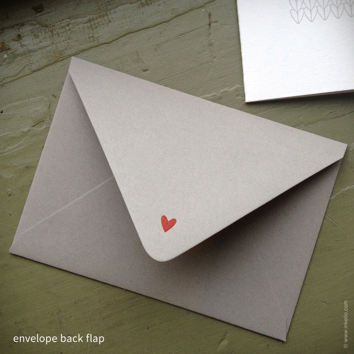 Heart Knitting Note Card (