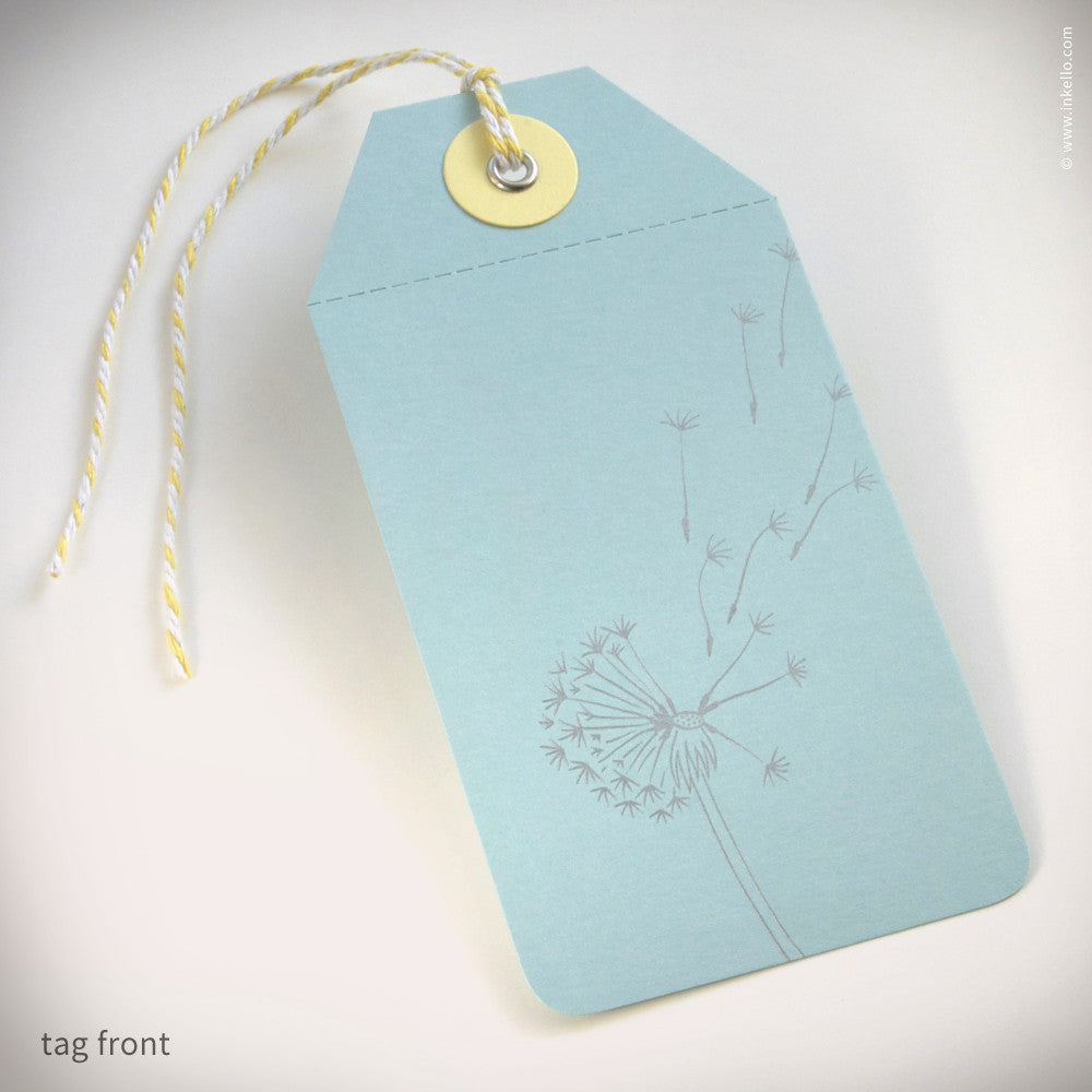 Dandelion Gift Tag (#372) Gift Tag - Inkello Letterpress