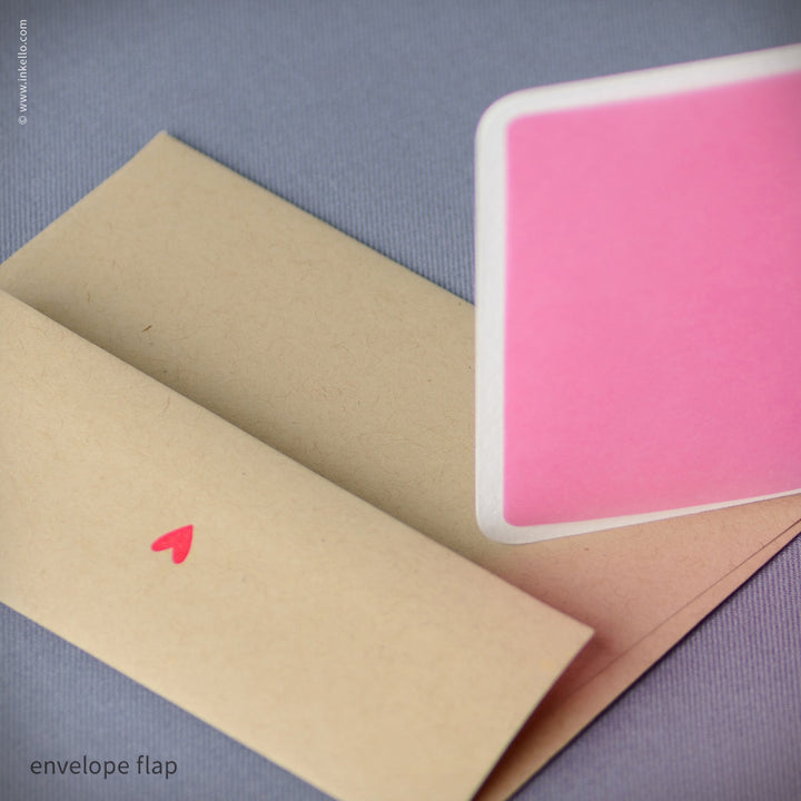 Pink Heart with Silver Arrow Card (