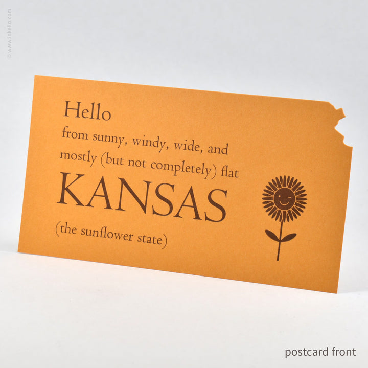 Kansas Diecut Postcard (