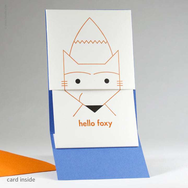 Hello Foxy Peek-a-Boo Card (