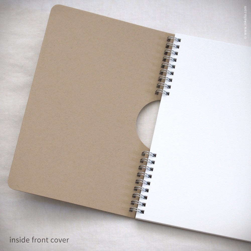 Monogram Spiral Notebook with Kraft Cover (#450) Notebook - Inkello Letterpress
