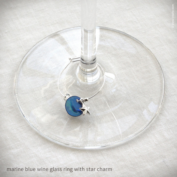 Set of 6 Wine Glass Marker Rings (