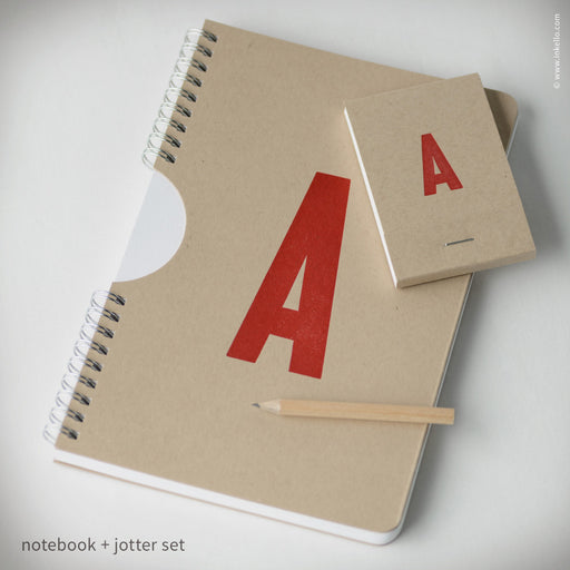 Monogram Notebook + Jotter Set (#463) Notebook + Jotter Set - Inkello Letterpress