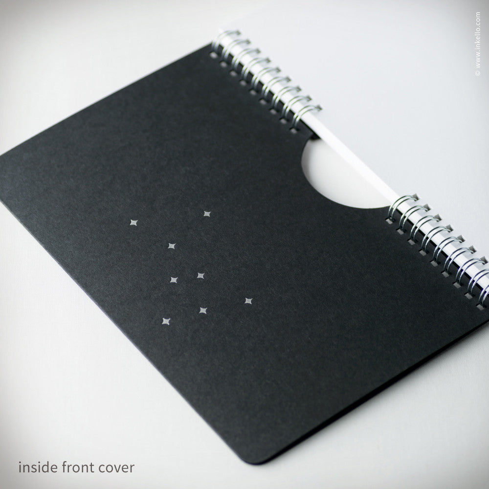 Black Star Spiral Notebook (#465) Notebook - Inkello Letterpress