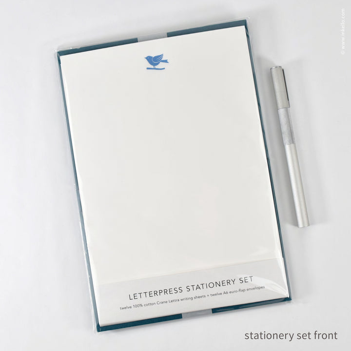 Stationery Set with Bluebird (
