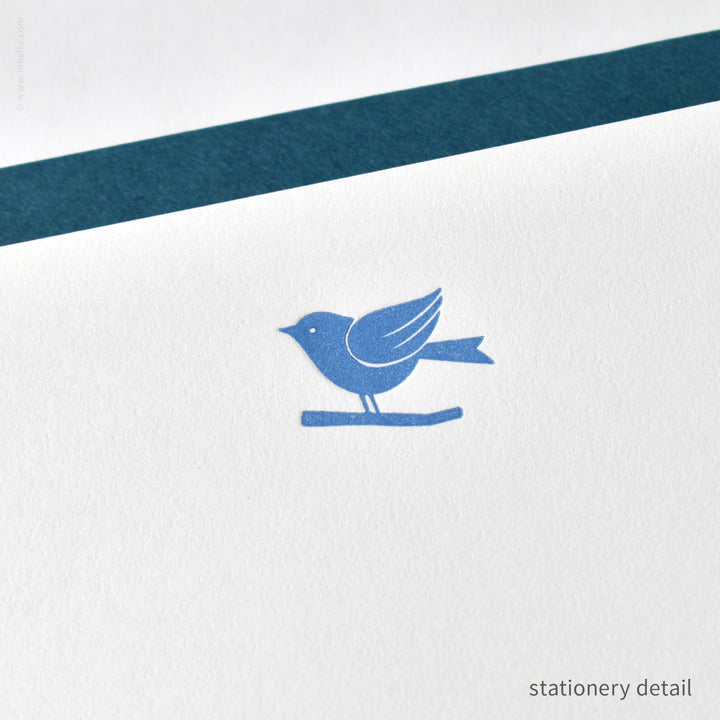 Stationery Set with Bluebird (