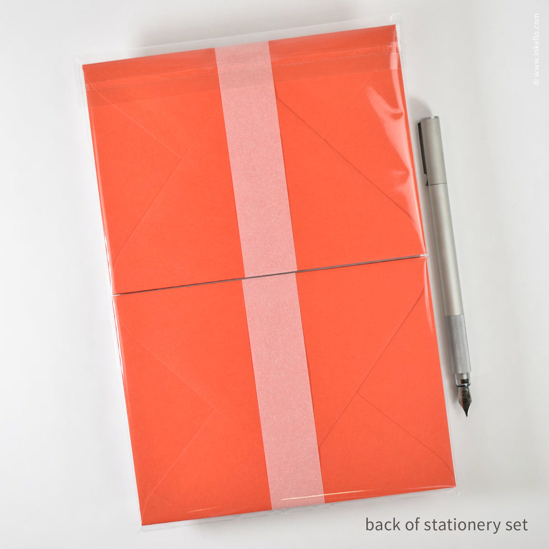Stationery Set with Black Ladybug (