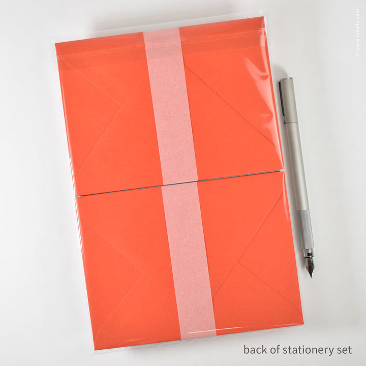 Stationery Set with Black Ladybug (