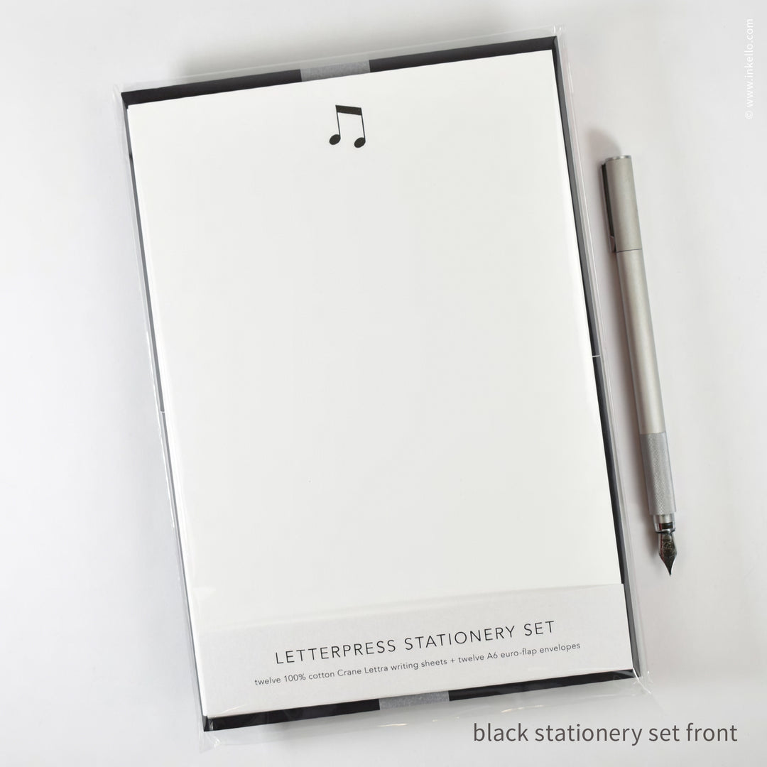 Stationery Set with Music Notes (