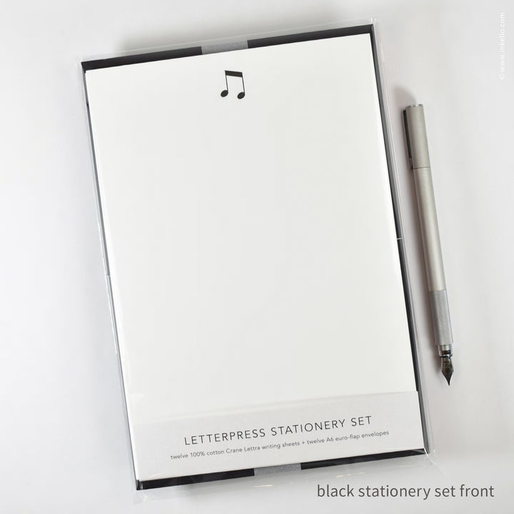 Stationery Set with Music Notes (