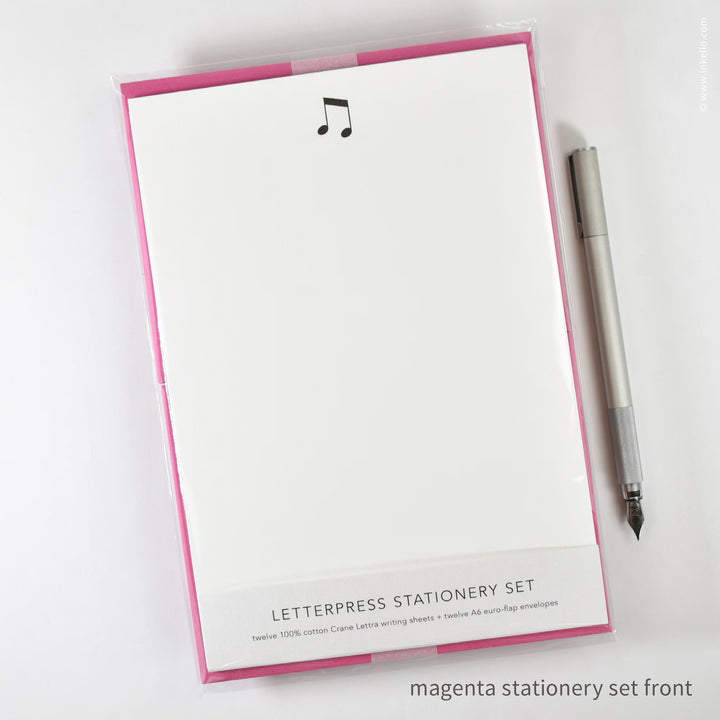 Stationery Set with Music Notes (