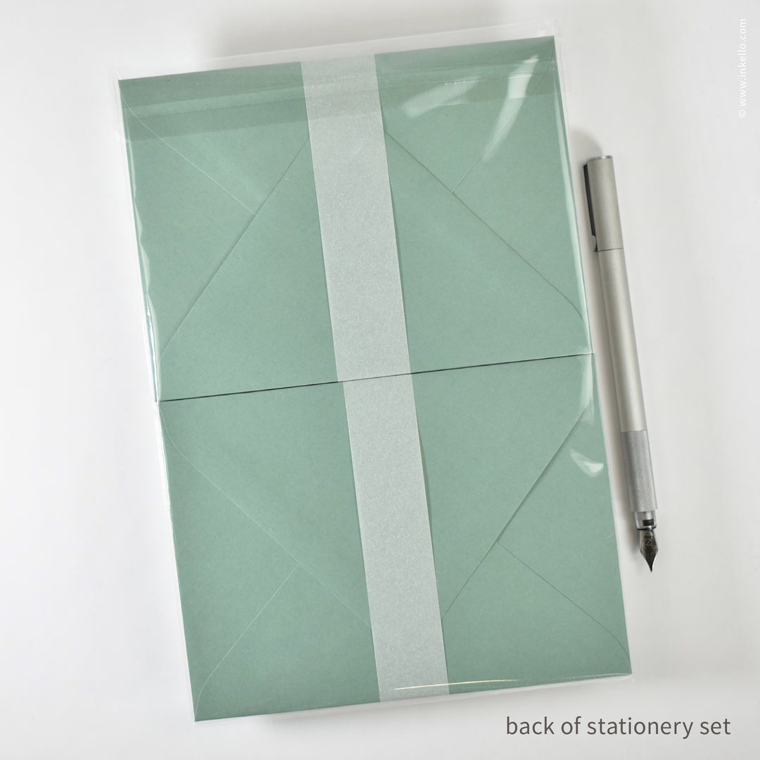 Stationery Set with Green Sprouting Plants (
