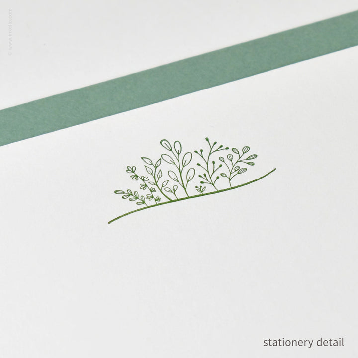 Stationery Set with Green Sprouting Plants (
