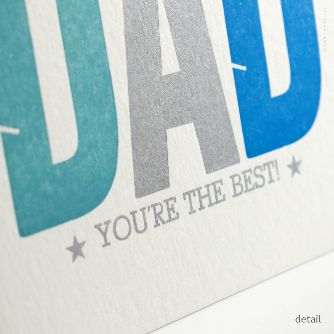 Dad, You’re the Best! Flat Square Card (