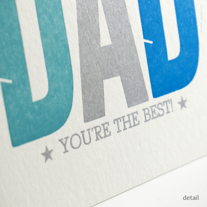 Dad, You’re the Best! Flat Square Card (