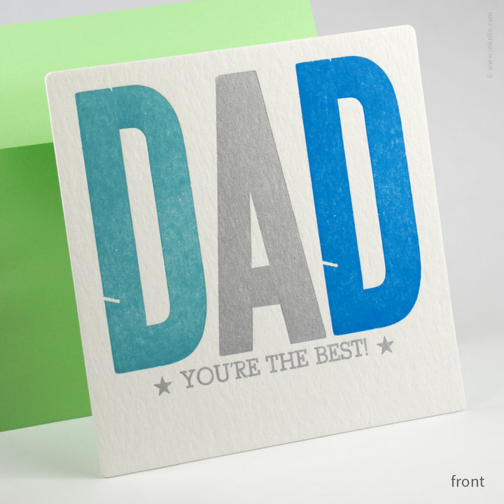 Dad, You’re the Best! Flat Square Card (