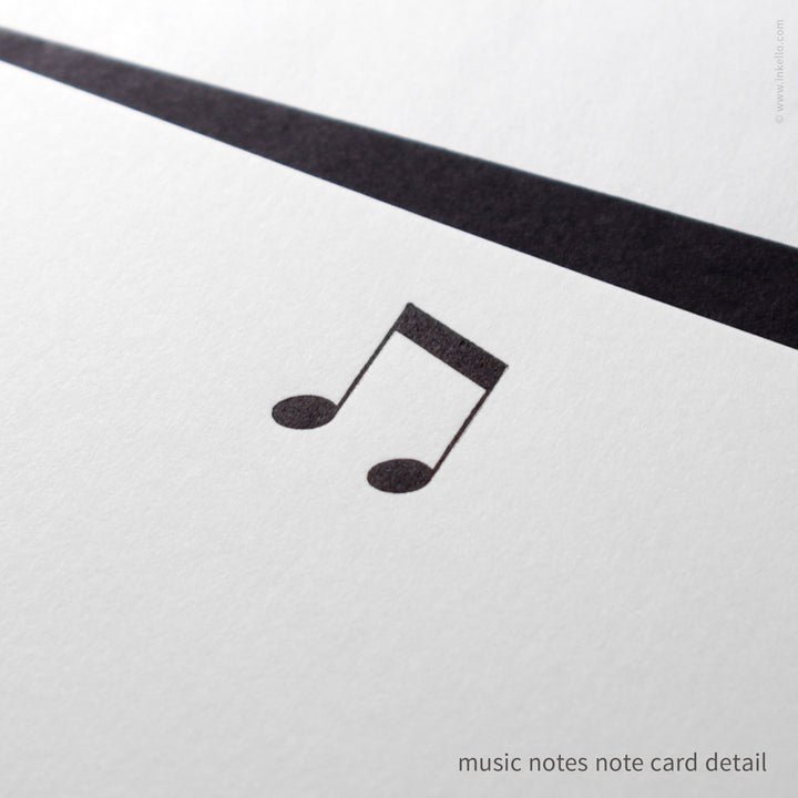 Flat Note Card Set with Music Notes (