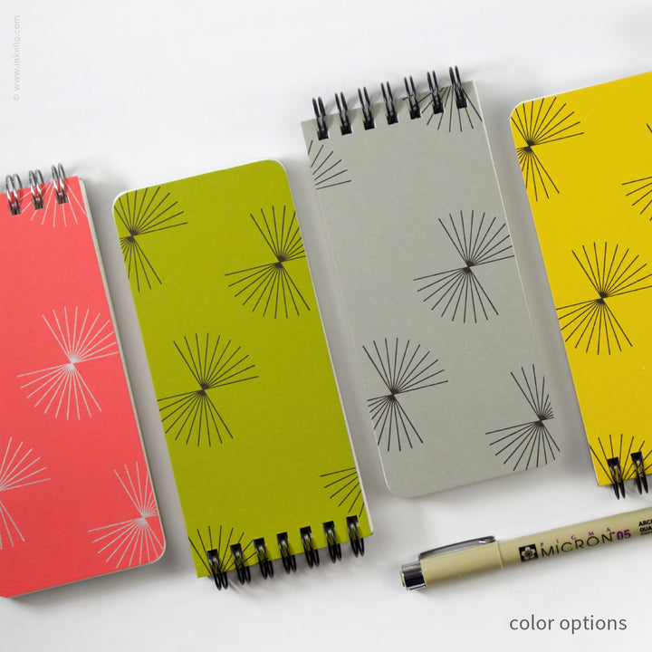Small Spiral Notepad With Bursts (