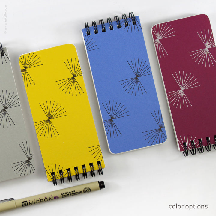 Small Spiral Notepad With Bursts (
