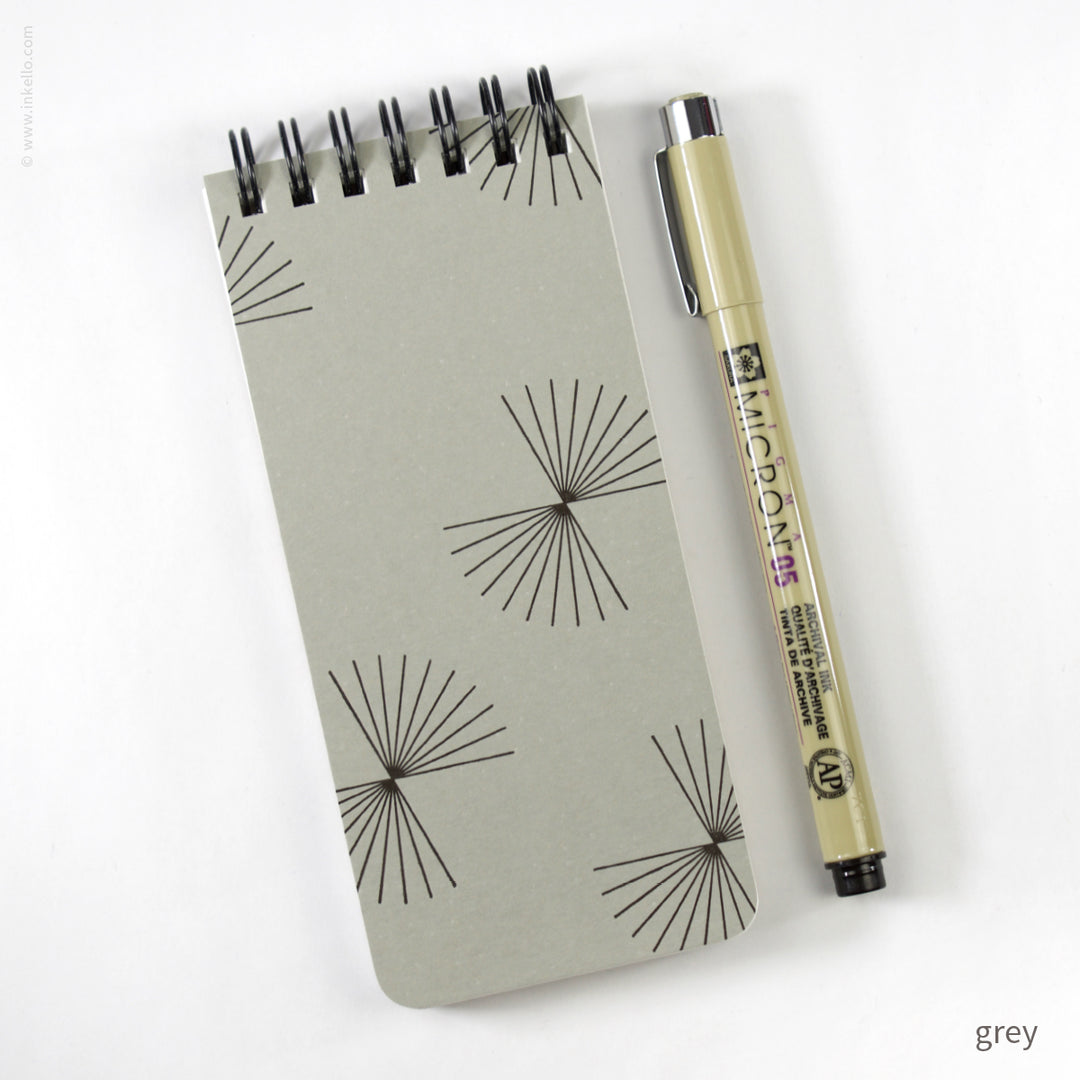 Small Spiral Notepad With Bursts (
