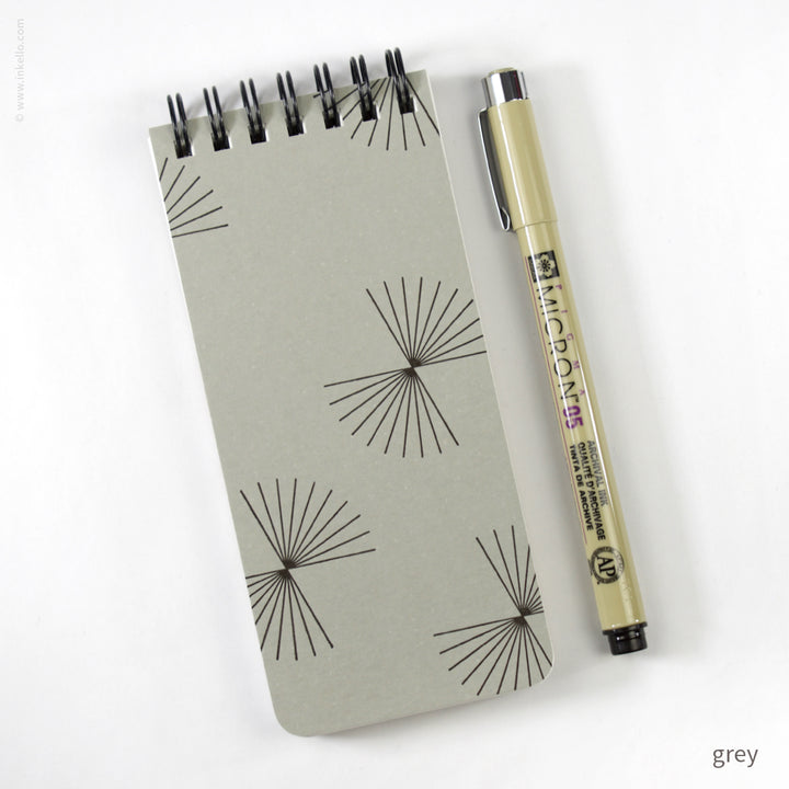 Small Spiral Notepad With Bursts (
