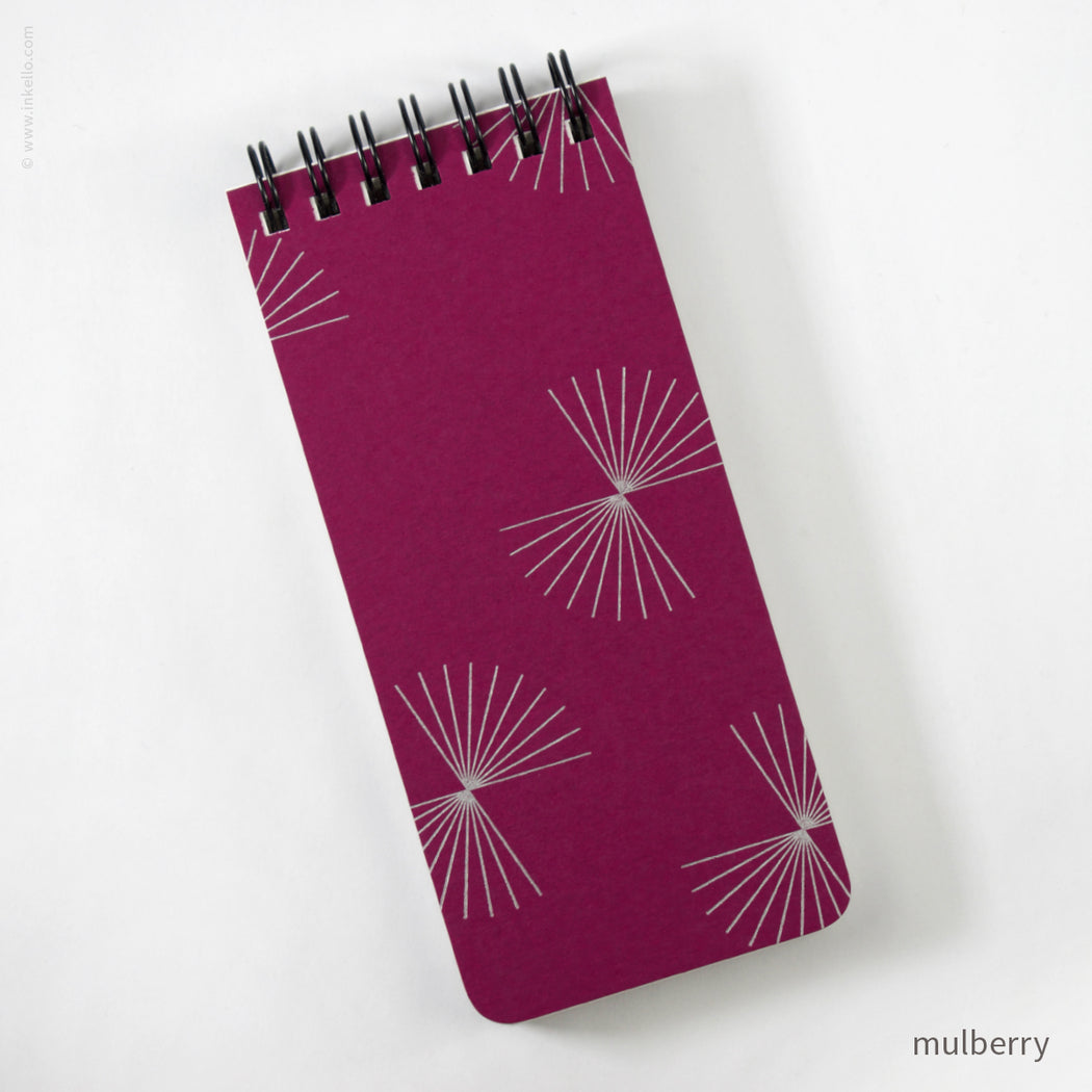 Small Spiral Notepad With Bursts (#503) — Inkello Letterpress