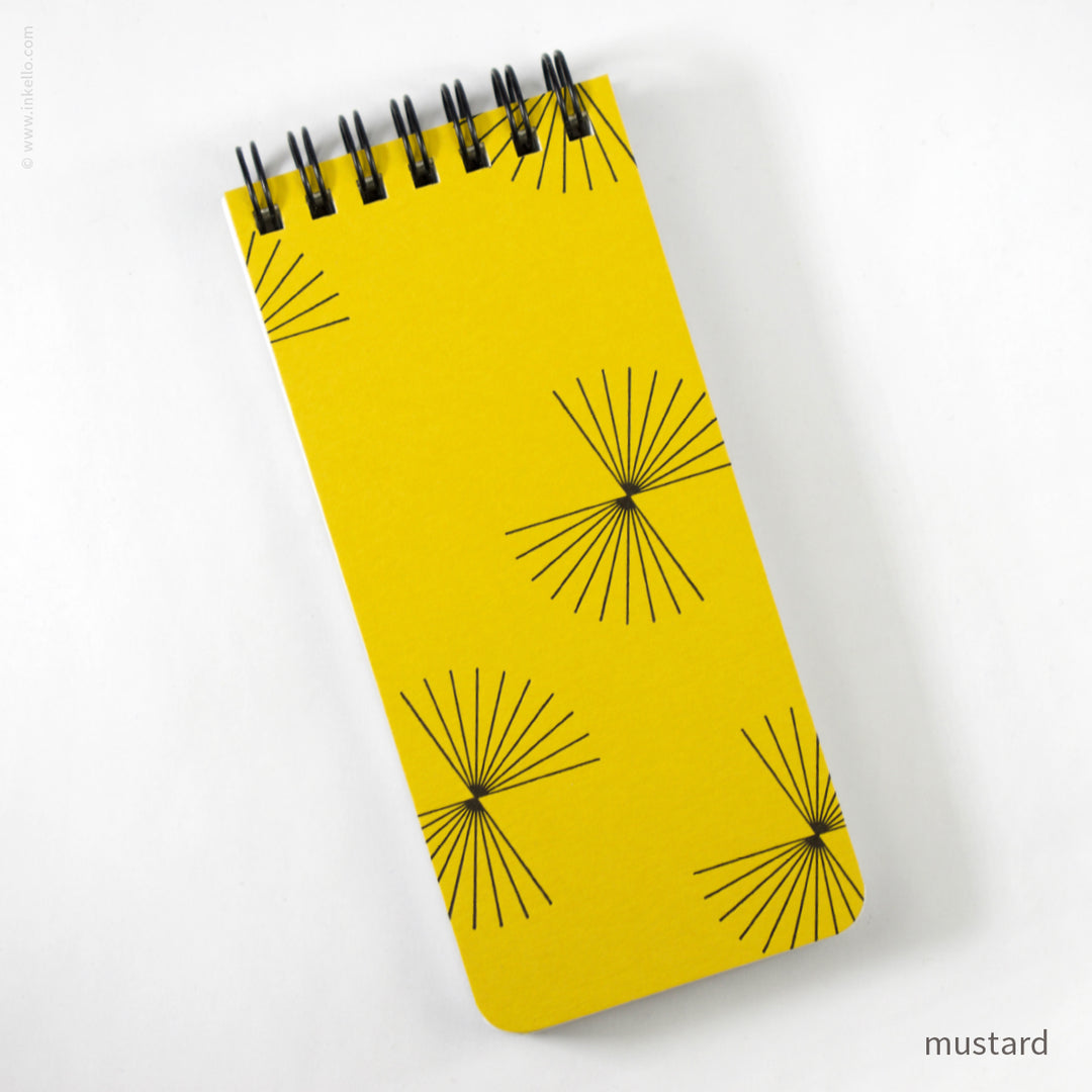 Small Spiral Notepad With Bursts (