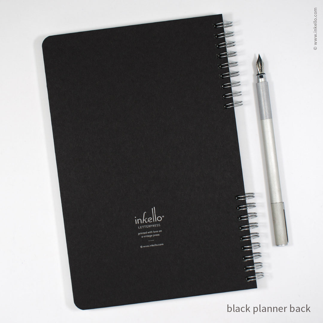 Big Burst Spiral Notebook with Black Cover and Silver Ink (