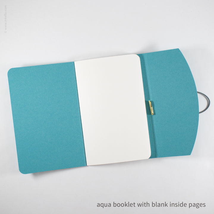 Contour Booklet with Aqua Cover (
