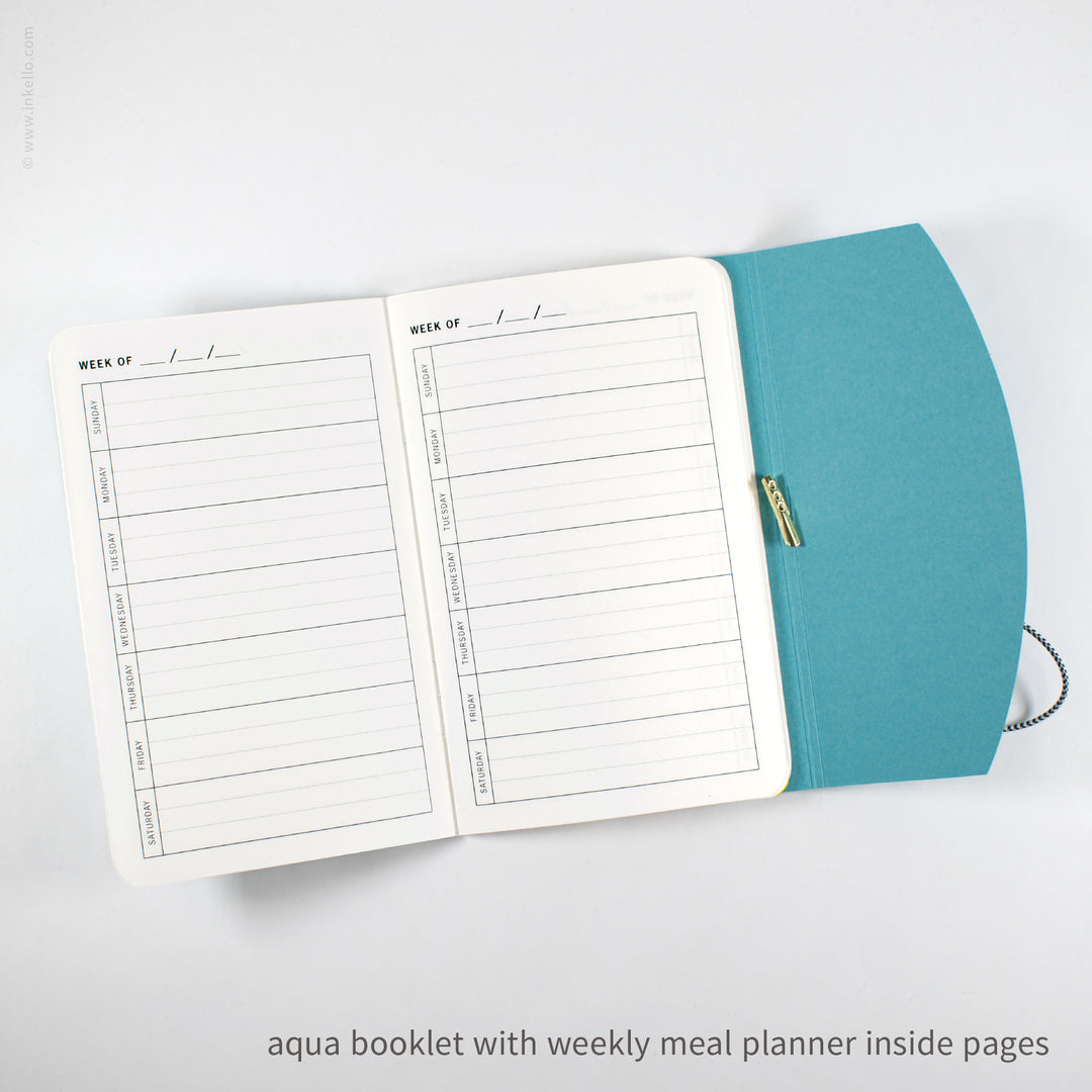Contour Booklet with Aqua Cover (