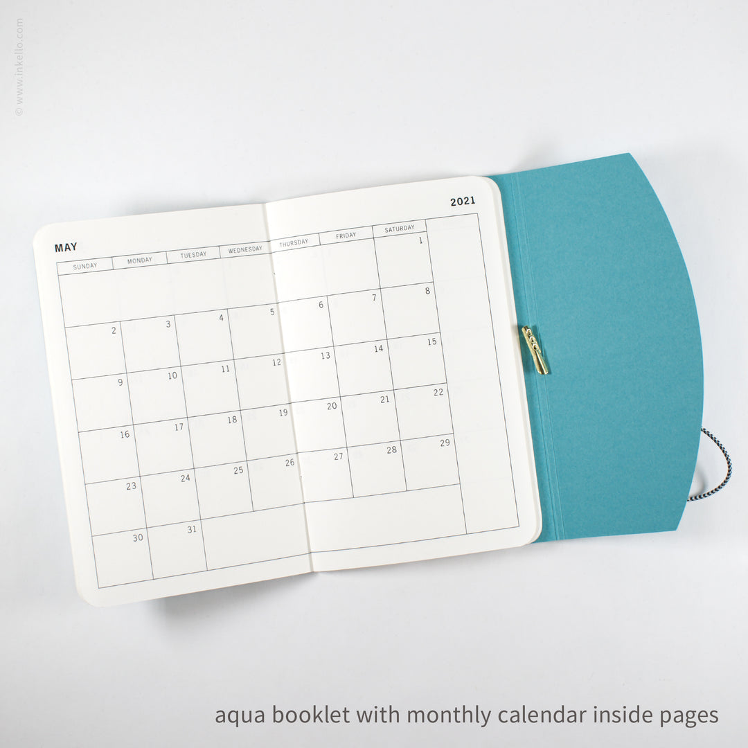 Contour Booklet with Aqua Cover (