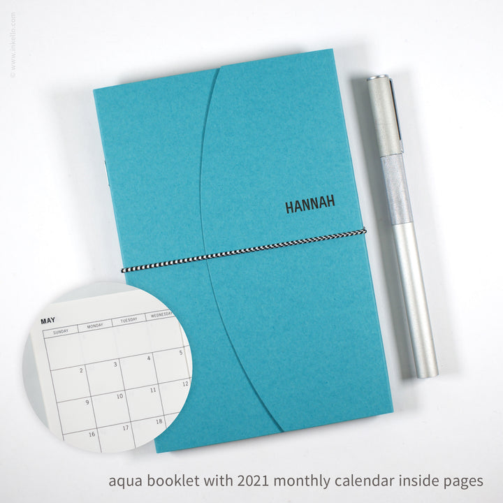 Contour Booklet with Aqua Cover (