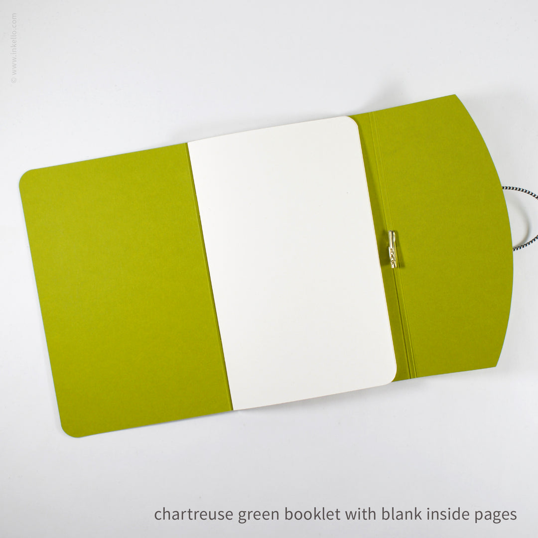 Contour Booklet with Chartreuse Green Cover (