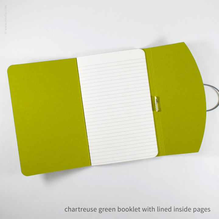 Contour Booklet with Chartreuse Green Cover (