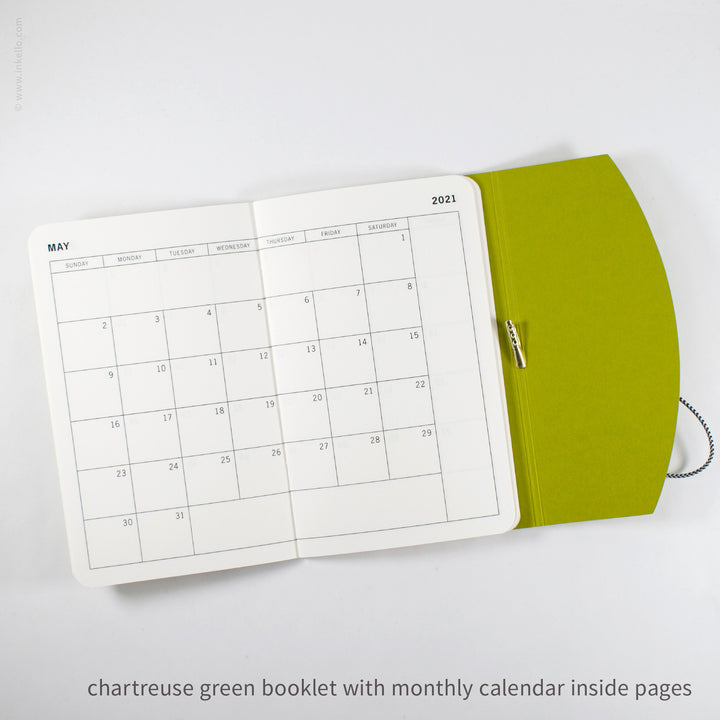 Contour Booklet with Chartreuse Green Cover (