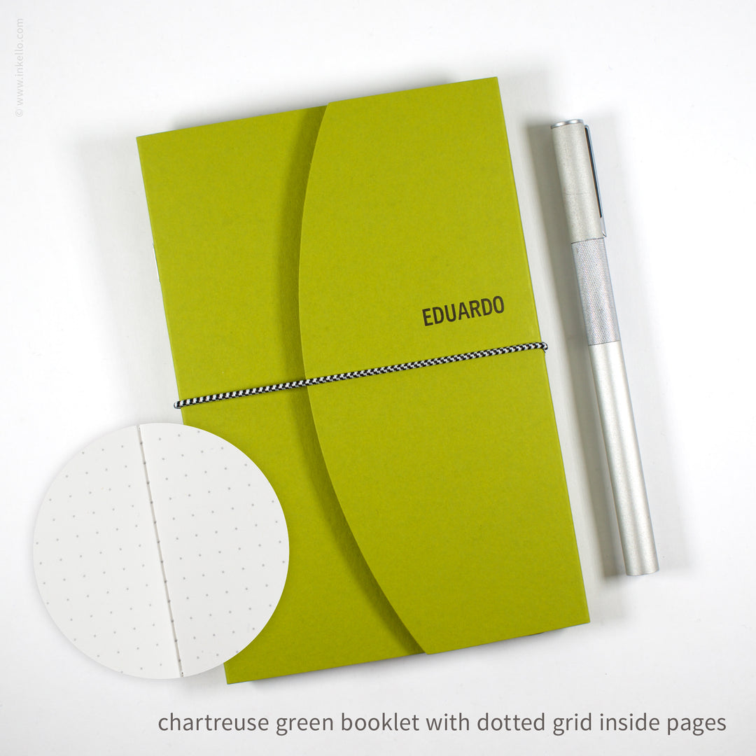 Contour Booklet with Chartreuse Green Cover (